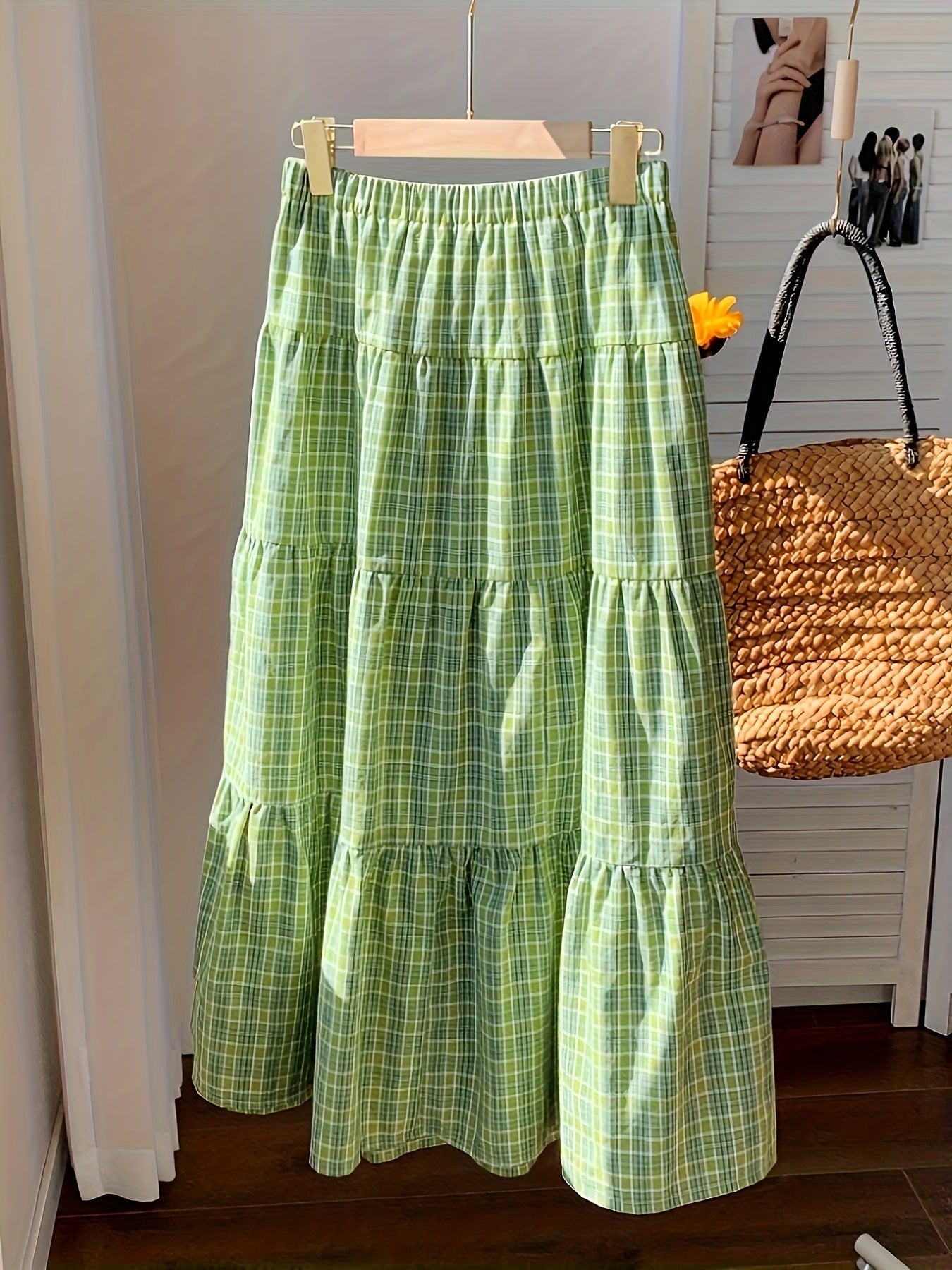 Women's Printed A-Line Layered Skirt