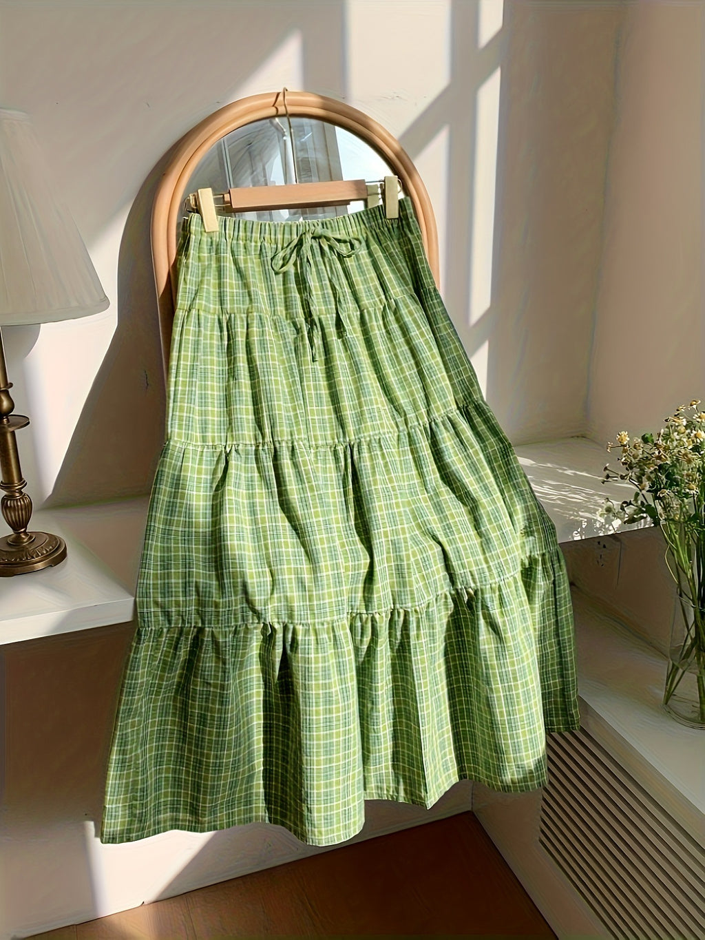 Women's Printed A-Line Layered Skirt