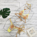 Strappy Backless Bikini Set