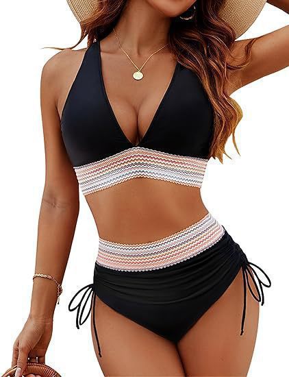 Womens Deep V Bikini Swimsuit